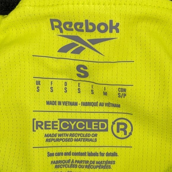 Reebok Athletic HT3711 Pull On Running Shorts Navy + Florescent Yellow Sz S NWT - Picture 7 of 12